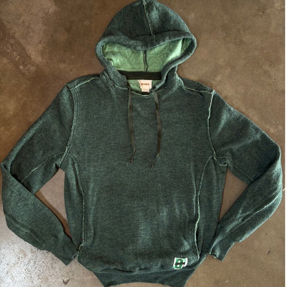Y2K  Diesel Pullover  Wool  Grunge Hoodie Women's SZ S